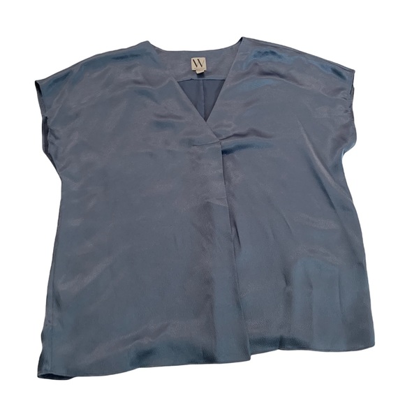 Worthington Women’s Light Blue Blouse Size Large - Picture 4 of 16